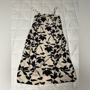 a new day Black and Cream Floral Midi Dress
